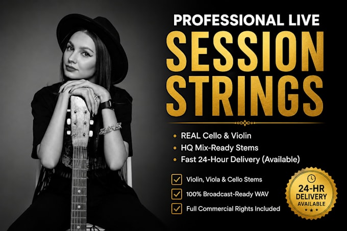 record a soulful solo cello or session violin string for your track