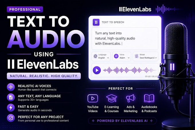 do text to audio using elevenlab