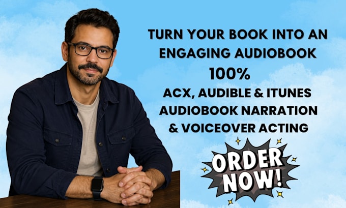 narrate and edit your audiobook, acx audible, fiction novel audiobook narrator