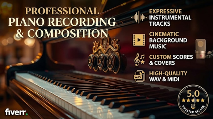 be your professional session pianist for custom instrument tracks and covers