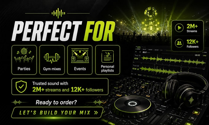 create a professional edm dj mix for your event or party