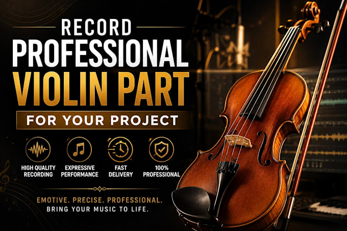 record professional violin part for your project