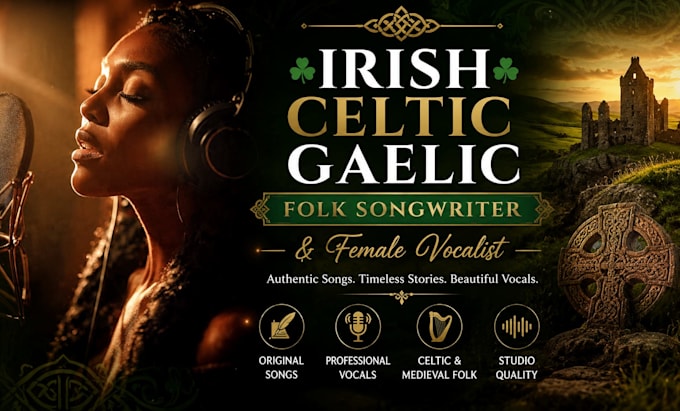 write and sing authentic irish celtic, gaelic, medieval folk songs