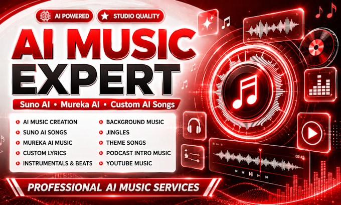 create ai music, jingles, background music and theme songs