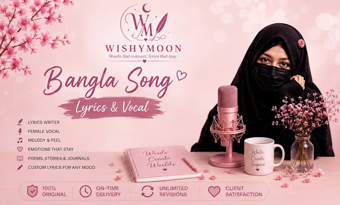 write original bangla song lyrics for any genre