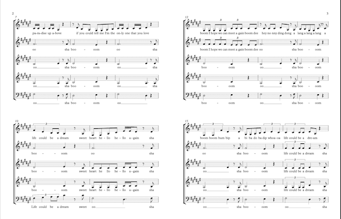 arrange a cappella pieces for your group