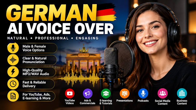 create professional german ai voice over and text to speech