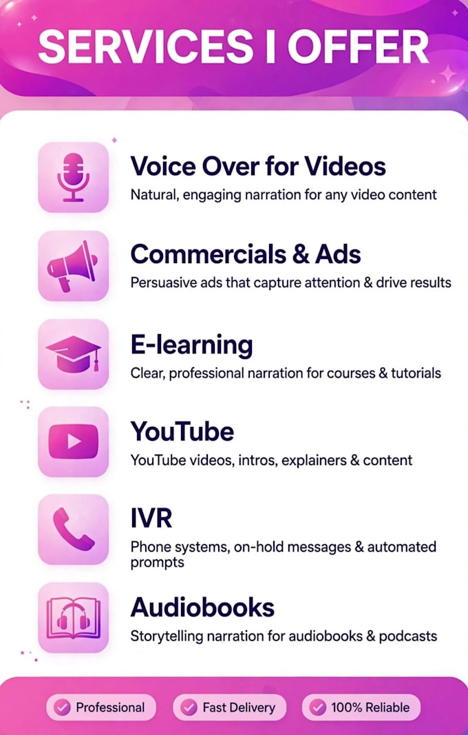 do arabic female voice over for ads and narration