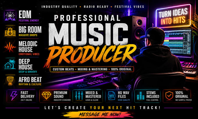 be your male rapper ghostwriter rap afrobeat melodic house edm tech house dnb