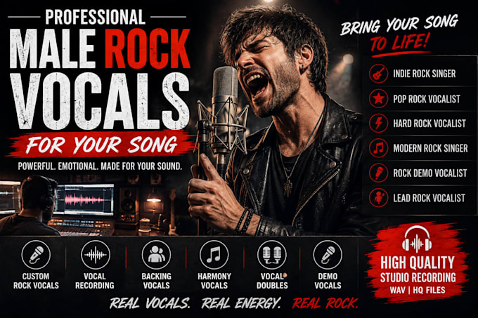 be your professional rock session singer and demo vocalist