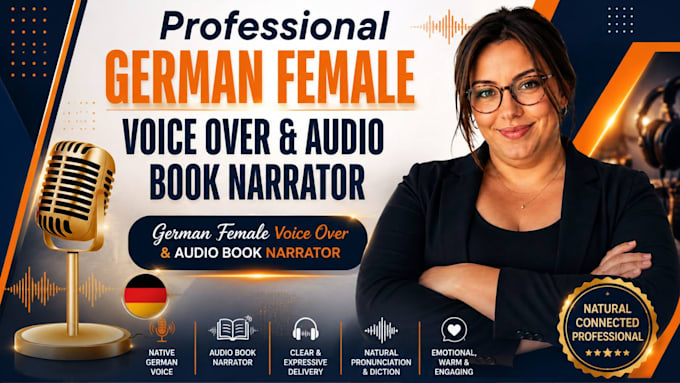 narrate audiobook, ebook voiceover german female acx standard german voice over