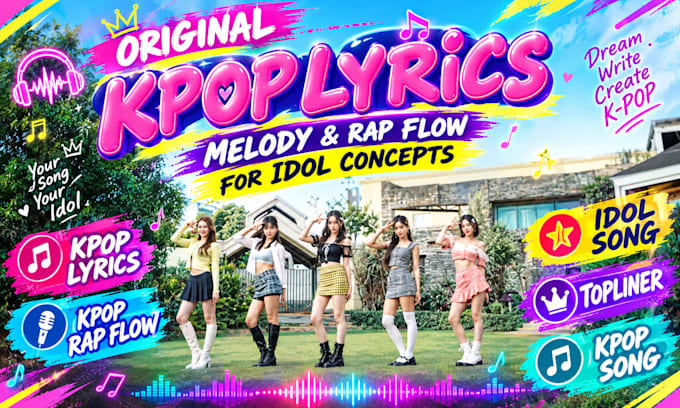 craft original kpop lyrics melody and rap flow for idol concepts