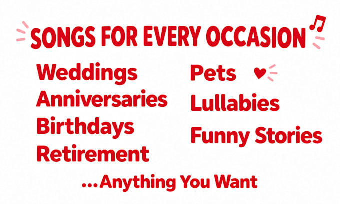create a custom song for wedding, aniversary, etc