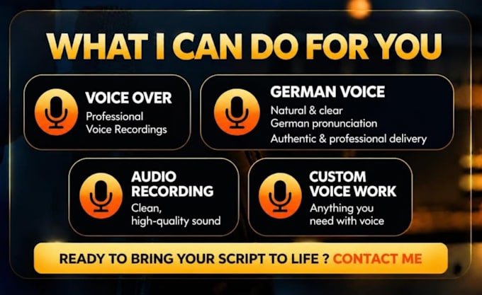 record a male german voice over