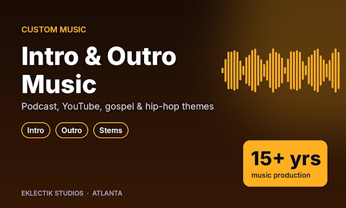 produce original podcast intro and outro music, gospel or hip hop