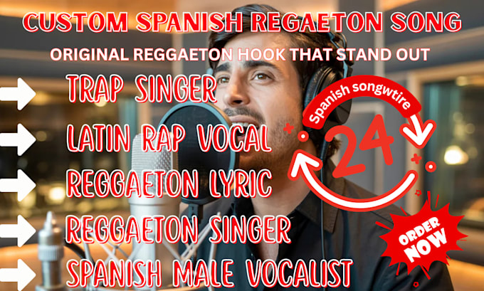 sing write custom spanish reggaeton vocal trap rap song