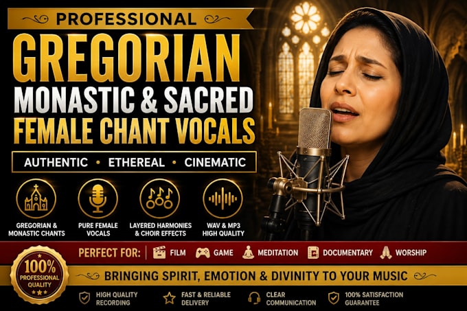 record authentic gregorian, monastic and sacred female chant vocals
