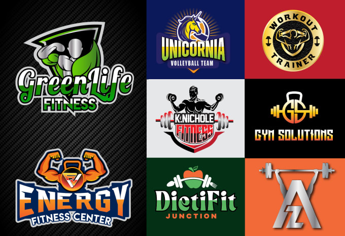 Gig Preview - Design sports, health gym and fitness logo design services