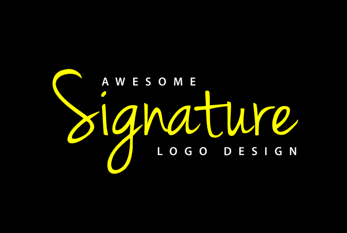 Gig Preview - Do awesome signature, signature logo design