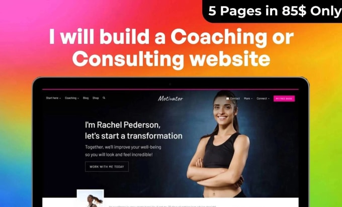 Bestseller - build a coaching and consulting website in wordpress for you