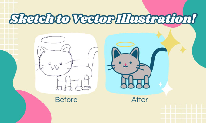 Gig Preview - Transform your sketches into vector illustrations