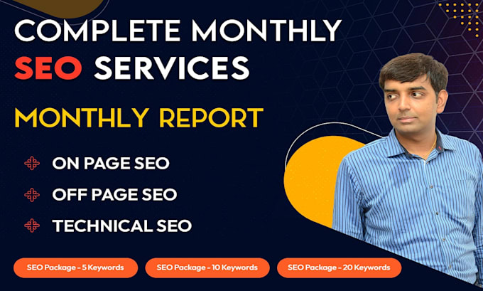 Gig Preview - Provide complete monthly seo service for top ranking