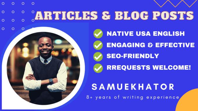 Gig Preview - Write SEO articles, blog posts, and website content