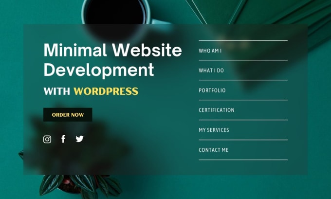 Gig Preview - Design minimal wordpress website or wordpress blog