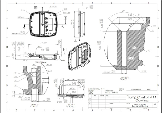 Gig Preview - Make drafting , technical drawing for manufacturing