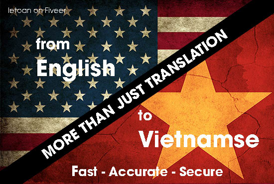 Gig Preview - Deliver a high quality english to vietnamese translation