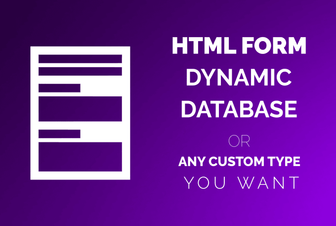 Gig Preview - Do HTML form with database in mysql, php and validate it