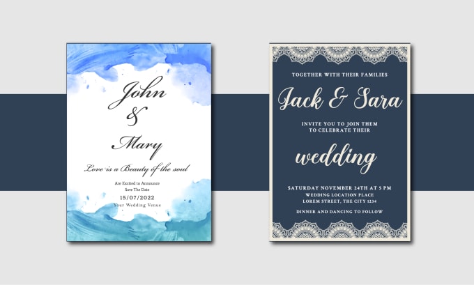 Gig Preview - Do wedding or birthday invitation card design