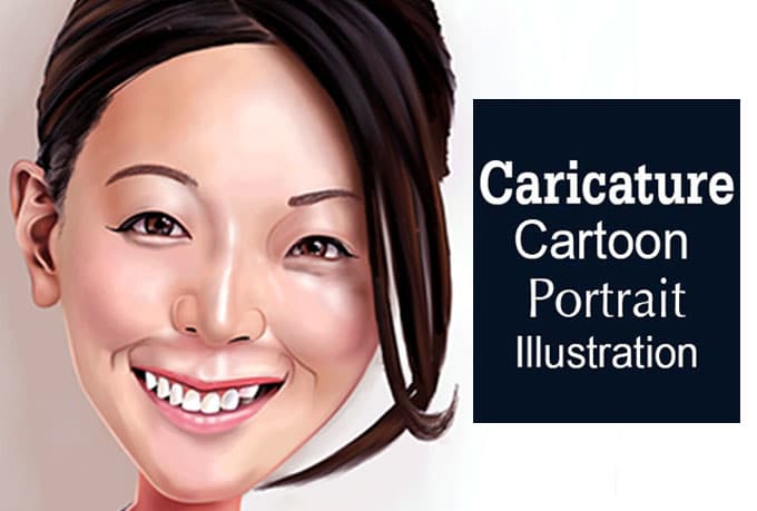 Gig Preview - Make a realistic caricature from your photo