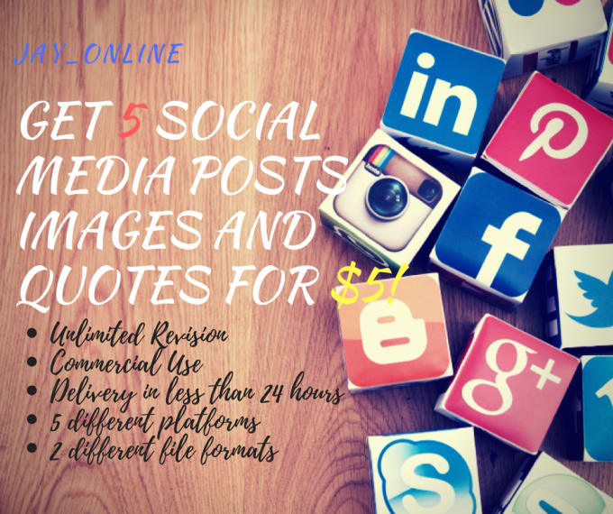 Gig Preview - Design 5 social media posts images and quotes