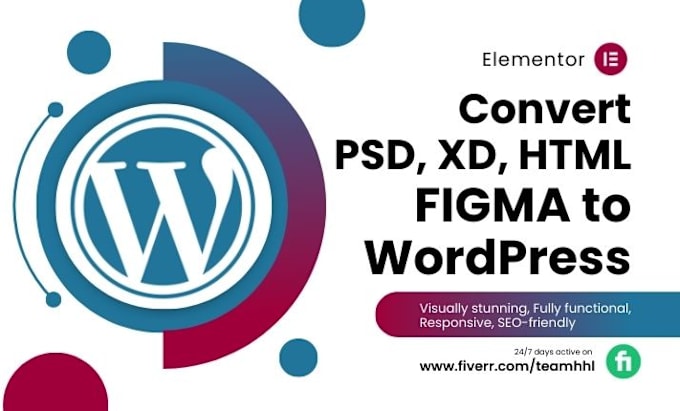 Gig Preview - Convert psd, xd, html and figma to wordpress using elementor pro