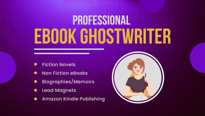 Gig Preview - Be your ebook writer, ghost book writer, ghostwriter, amazon kdp ebook writer