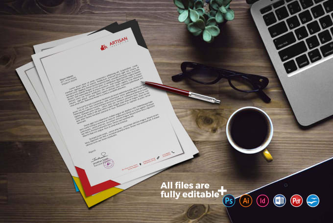 Gig Preview - Do editable word template for letterhead