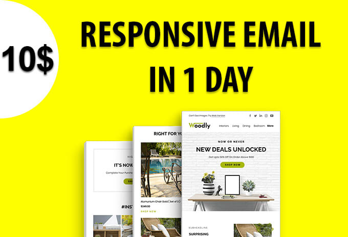 Gig Preview - Design responsive email template tested in all devices