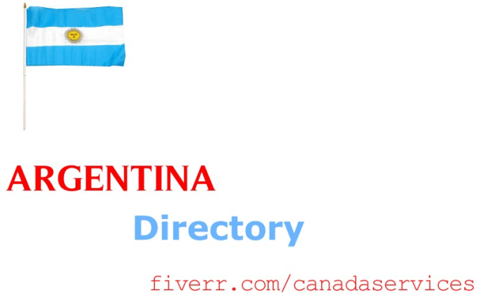 Gig Preview - Submit your website in 21 argentina directory