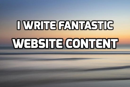 Gig Preview - Write a fantastic website content