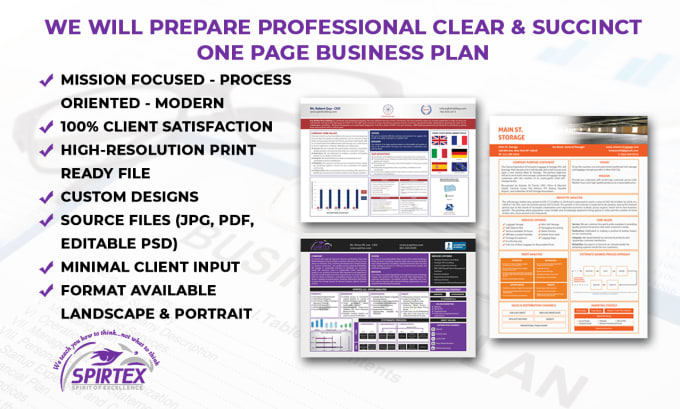 Gig Preview - Complete a 1 page business plan