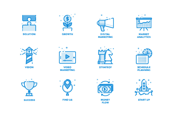 Gig Preview - Design modern flat custom vector graphic icons