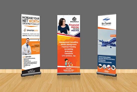 Gig Preview - Design roll up banner, retractable banner, billboard, yard sign