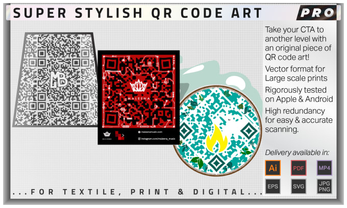 Gig Preview - Create a beautiful and unique qr code for you