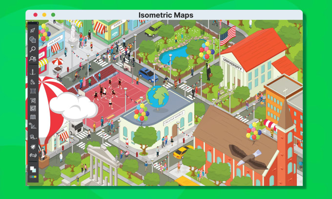 Bestseller - draw a unique vector or isometric map