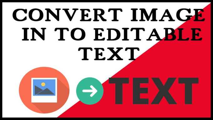 Gig Preview - Convert pictures to editable text