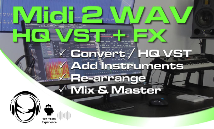 Gig Preview - Convert your midi into a melodic audio file