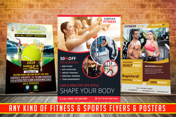 Gig Preview - Design professional fitness flyer and poster