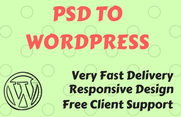 Gig Preview - Convert psd to wordpress in 2 hours