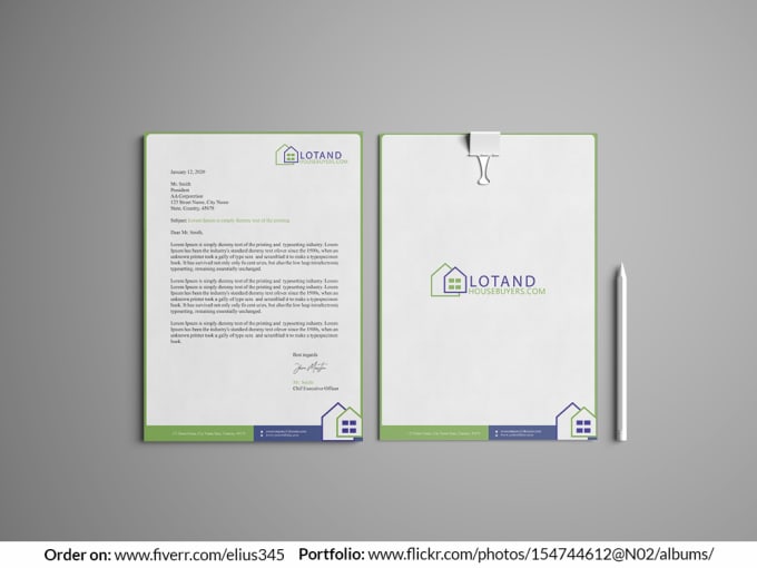 Gig Preview - Design print ready editable letterhead